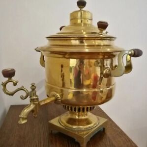 Russian Antique Brass Samovar Tula First Half 19 Century Unknown Maker