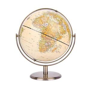 Exerz 8 Antique Globe With A Wood Base World Globe Rotating Vintage Decora 