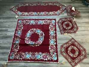 Tablecloth Arabic Mosaic Patterns Middle Eastern Antique Oriental 5pic Christmas