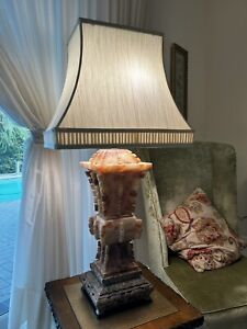 Marbro Hollywood Regency Onyx Lamps Antique 