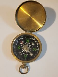 Vintage Brass Pocket Compass Stanley London