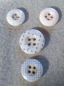 4 Antique Calico China Buttons 