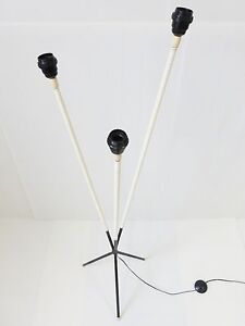 Floor Lamp Triple Scoubidou Cords White 1950 Vintage 50 S Rockabilly French