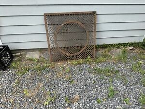 Large Antique Decorative Cast Iron Floor Grate 34 By 34 Beautiful