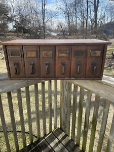 Antique Yawman Erbe Apothecary File Cabinet Library Card Catalog Storage Box