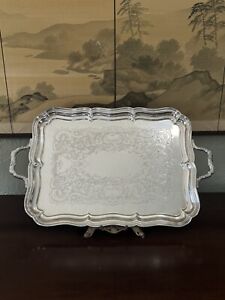 Silverplate Gorham Butler Tray Circa 26 5 By 16 5 Chased Vintage