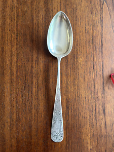 Large 800 Sterling Silver Spoon German Giese Great Shape Engraved 1891 10 3 4 