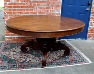 French Antique Oak Louis Xiii Renaissance Kitchen Oval Table Circa 1880