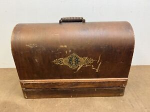 Vintage Singer Sewing Machine Bentwood Travel Case Empty Only Wood Wooden Box