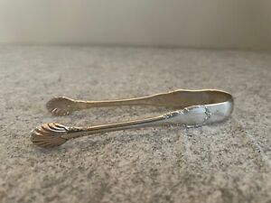 Lunt Sterling Silver 31g Sugar Tongs 4 Modern Victorian Shell Design