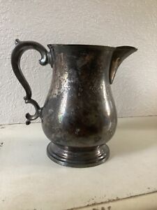 Vintage Pitcher Poole Silver Co Pattern 1153 Silver Plated Epns 8 5 Tall