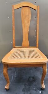 Antique Cane Seat Dining Side Accent Chair 33 H X 16 W X15 D