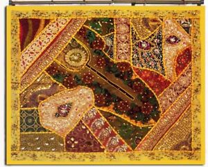 35 Handcrafted Sari Home D Cor Beaded Art Wall Hanging Tapestry Gift For Girl