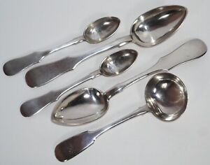 Antique Russian Imperial 875 Silver Spoons Ladle Rabinovich