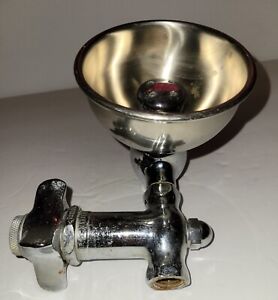Vintage Halsey Taylor Drinking Fountain Metal Small Round Cool 