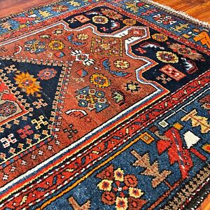 Superb Antique Hand Knotted Exquisite Rug 3 10 X 6 2 Inv92 4x6