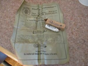 1920s Quack Medical Columbo Inhaler Refresher Made In Germany Original Box