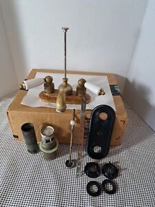 Vintage Brass Bathroom Kitchen Sink Faucet With Porcelain Hot Cold Handles