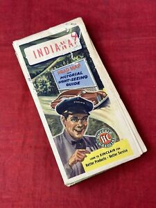 Sinclair Hc Gasoline Indiana Road Map Sight Seeing Guide Vintage