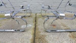 Manner Of Poul Kjaerholm Chrome Lounge Chairs Pair