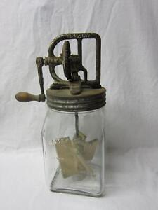 Dazey No 20 Butter Churn Glass Hand Crank Tool Vtg Old Antique Feb 14 1922