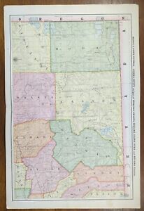 Antique 1892 Modoc Lassen Plumas Sierra Butte Shasta Counties California Map
