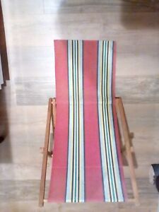 Vintage Mid Centery Folding Canvas Sand Chair Red Also Green