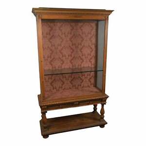 Antique French Craved Display Cabinet Top Sits On Base