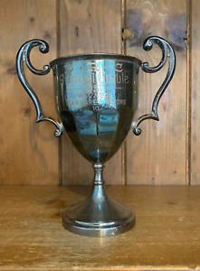 1957 Annual Amble Vintage Silver Plate Trophy Loving Cup Trophies