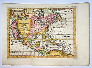 North America California As An Island 1706 De La Feuille Antique Map