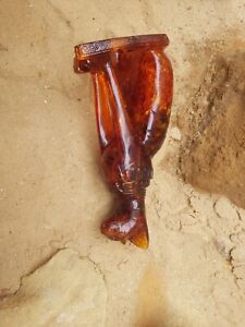 Rare Antique Ancient Egyptian Amber Precious God Cat Scarab Protection 2480 Bc