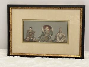 Antique Lithograph Of Japanese Kioto Figures By Audsley 1884 Rare