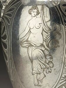 Elkington Of England Silver Plated Four Seasons Nudes Claret Jug 12 5 H Nice 