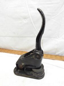Antique Office Stamp Seal Embosser Cast Iron Tole Painted Desk Tool Anchor Logo