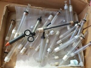 Vintage Antique Glass Syringe Medical Tool Ear Nose Vaginal Irrigation Syphilis