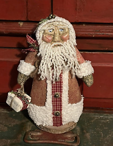 Gp Grubby Primitive Santa Claus Belsnickle Doll Folk Art Christmas Ooak 8 1 4 