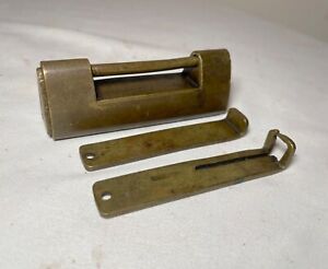 Rare Antique Early 19th Century American Forged Brass Door Lock Mechanism 1800 S