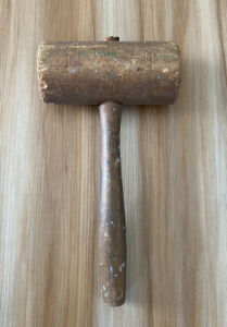 Antique Mallet Wooden Hammer 19th Century Likely Victorian Vintage Primitive