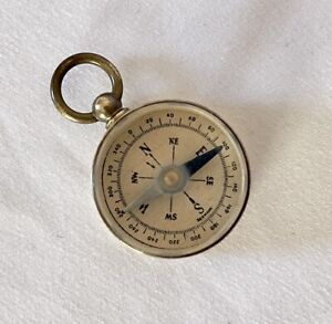 Vintage Antique German Mini Brass Compass Works
