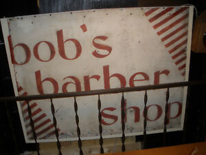 Vintage Barber Shop Wall Art Bob Barber Shop 50 Years Old Looks Real No 289