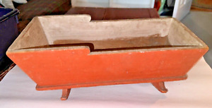 Antique 19th C Primitive Wood Doll S Cradle In Old Red Paint Aafa