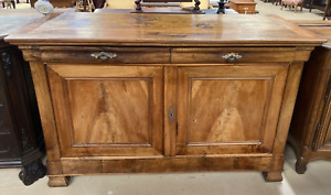 Antique French Louis Philippe Walnut Sideboard Commode Chest Buffet