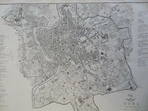 Modern Rome Papal States Italy City Plan C 1856 72 Weller Map