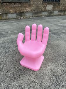Bright Pink Left Hand Shaped Chair 32 Tall Adult 70s Retro Icarly New