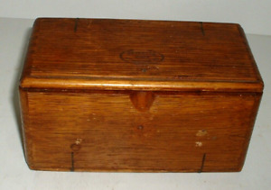 Antique 1889 Oak Singer Sewing Machine Attachments Puzzle Box