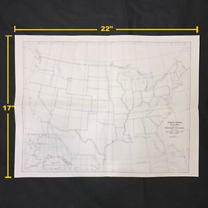 School Series Outline United State Vintage American Map Company Topographic Map