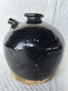 Antique Pottery Stoneware Chinese Soy Sauce Jug Ca Early 1900 S Glazed