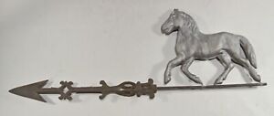 Antique Weathervane Lightning Rod Arrow Zinc Horse Primitive Folk Art