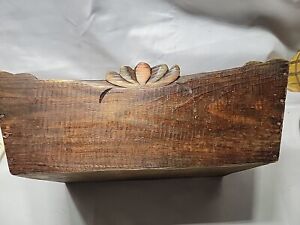 Antique Primitive Hand Made Carved Box