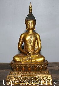 10 6 Old Tibet Buddhism Bronze Shakyamuni Sakyamuni Amitabha Buddha Statue